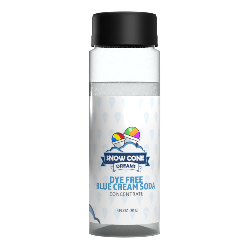 Dye Free Blue Cream Soda Snow Cone Concentrate (4oz)