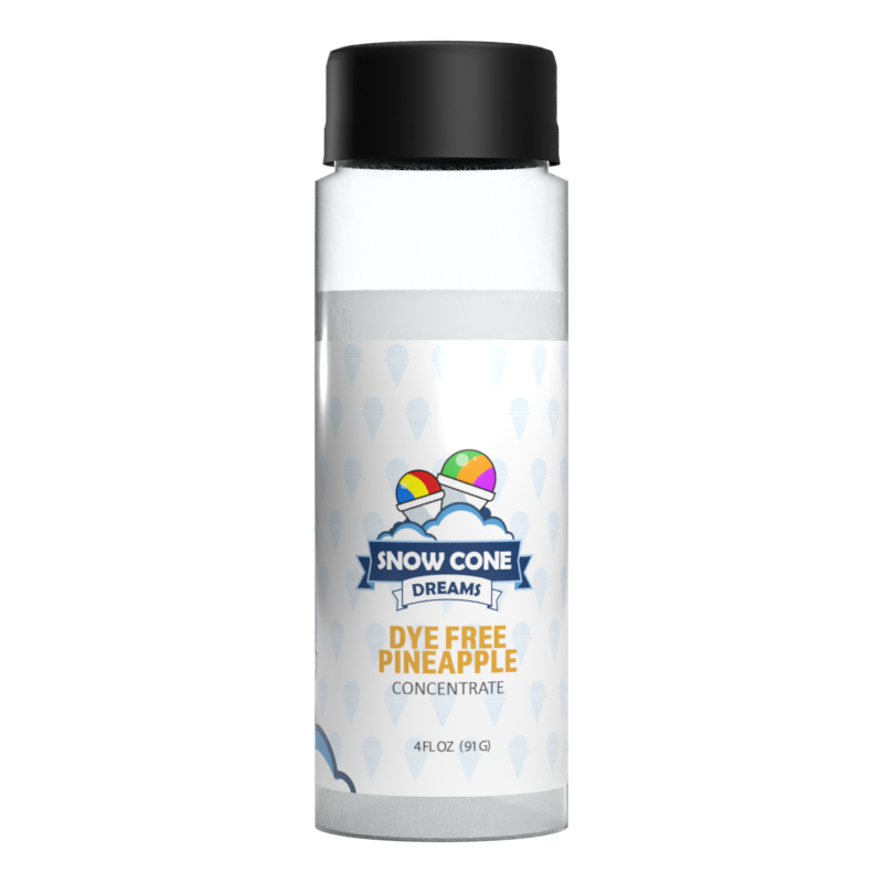 Dye Free Pineapple Snow Cone Concentrate (4oz)